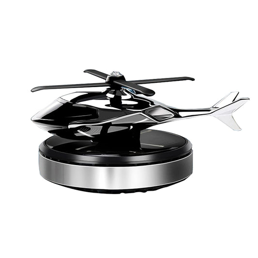 Dollcini helikopter formájú napelemes autóillatosító, ezüst-fekete