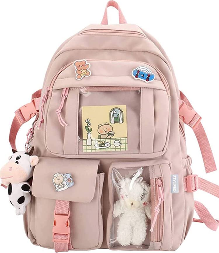 laptop hátizsák, rózsa formával, nylon anyagból, laptoprekesszel, oldalnézetben