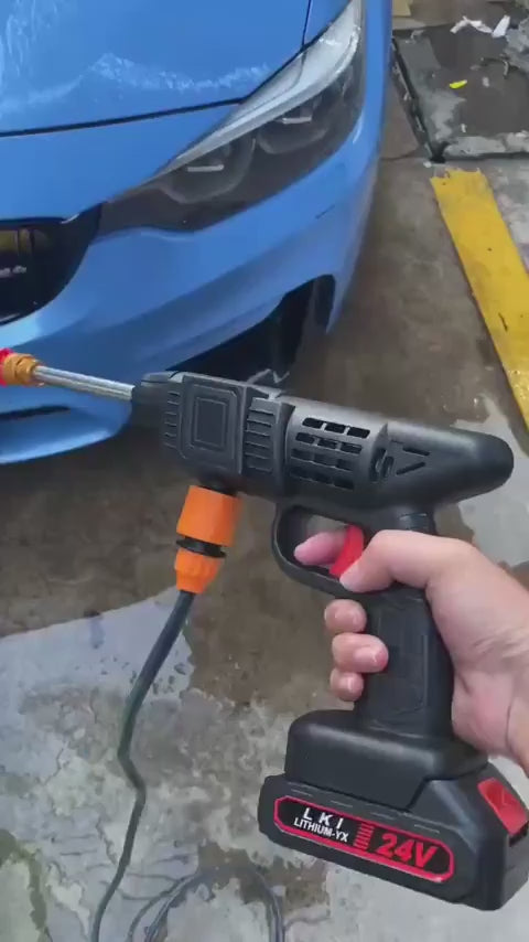 akkumulátoros nagynyomású mosó 400 W 40 bar bemutató videón