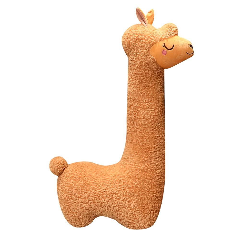 Dollcini ölelhető alpaka plüssfigura, barna, 109 cm