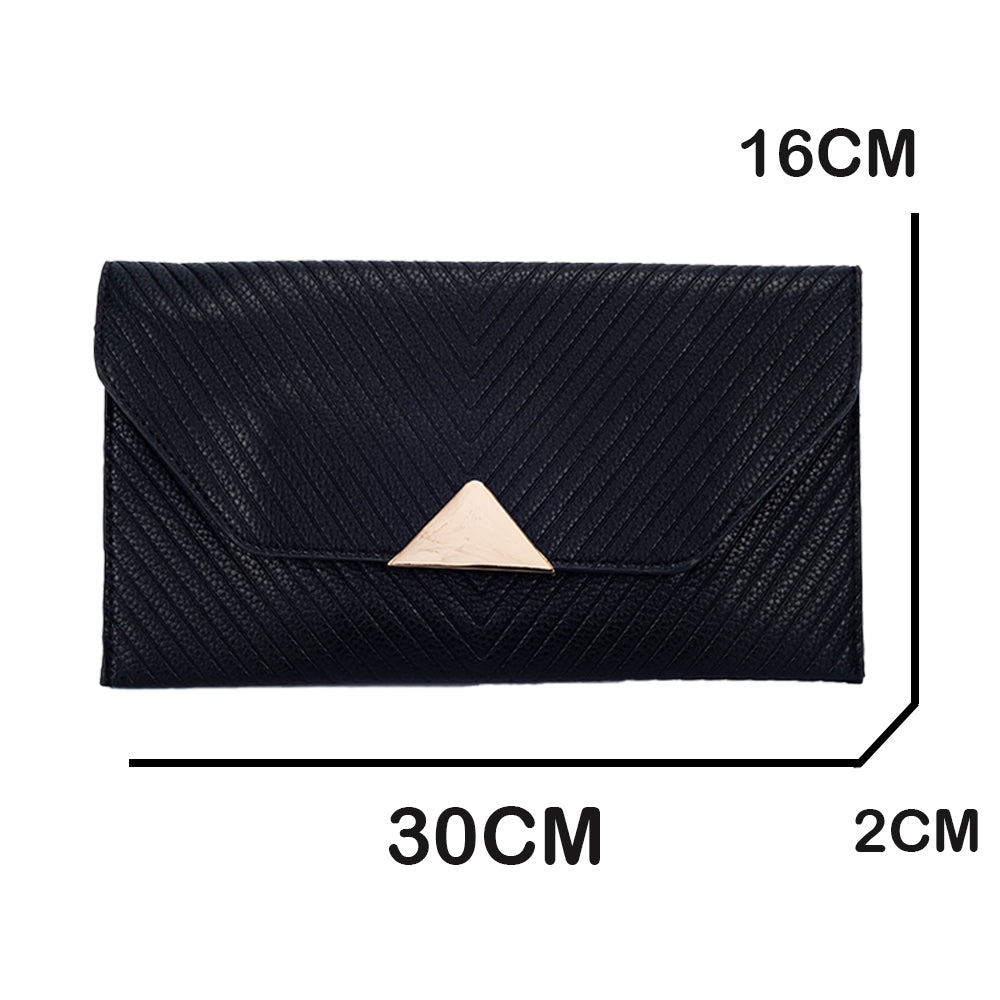 fekete lopásgátló mini női válltáska méretábrán 30 x 16 x 2 cm jelöléssel