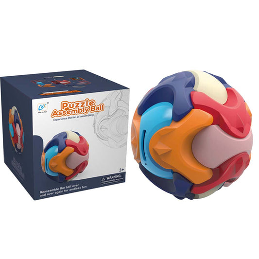 Dollcini készségfejlesztő puzzle labda, többszínű, 16,5 cm dobozzal