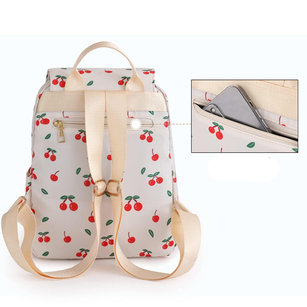 női hátizsák, kompakt, nylon anyagból, laptoprekesszel, főnézetben
