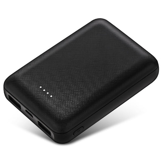 Dollcini 10000 mAh power bank, fekete, LED töltöttségjelzővel