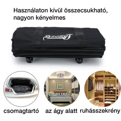 utazótáska, fekete, poliészter anyagból, belső elválasztóval, 400713A modell