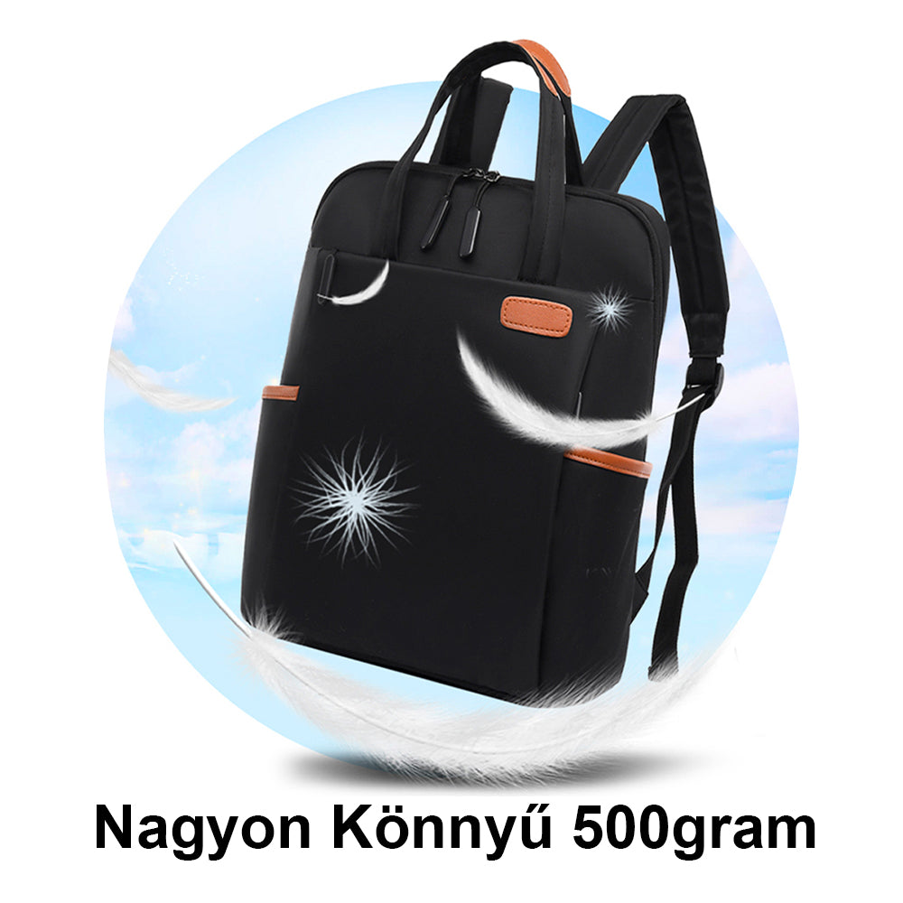 fekete női laptop hátizsák könnyű 500 grammos termékposzteren