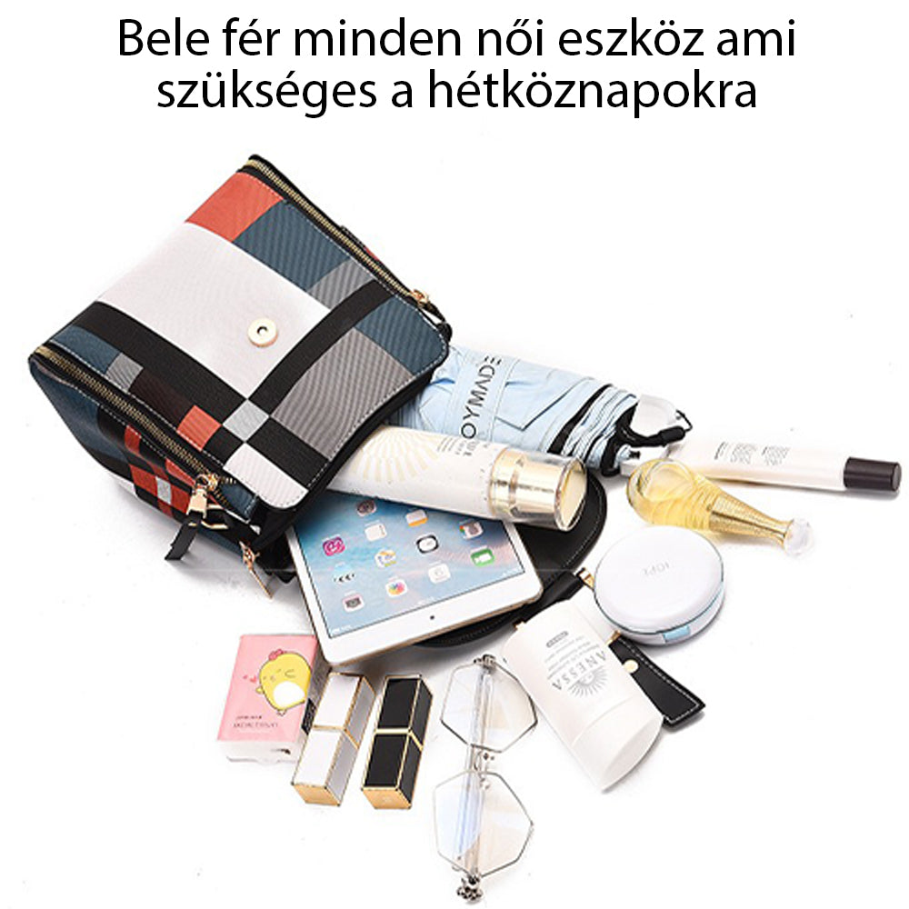 patchwork kompakt női hátizsák kapacitásképen telefonnal kulcsokkal és kozmetikumokkal