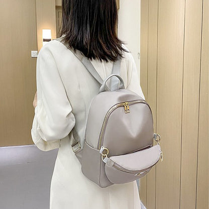 női hátizsák, fekete, kompakt, nylon anyagból, laptoprekesszel, belső rekeszekkel, 424981_cove modell